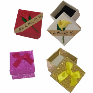 Caixa de Papel Brilhosa pequena para Anel ou Aliança