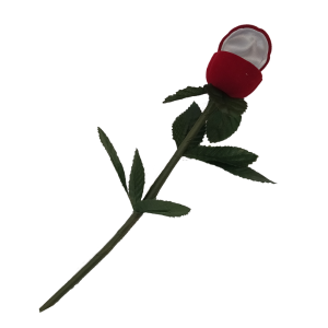 Caixa Flor Rosa com Cabo para Anel e Aliança