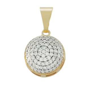 Pingente Meia Bola Microzirconia