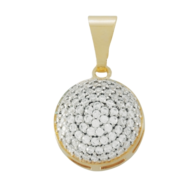 Pingente Meia Bola Microzirconia