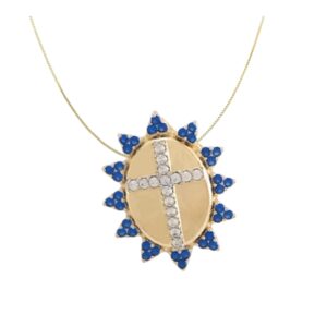 Pingente Oval com Crucifixo