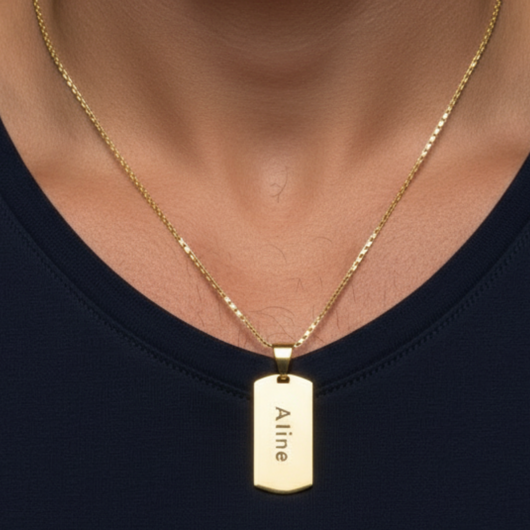Pingente Placa Masculino