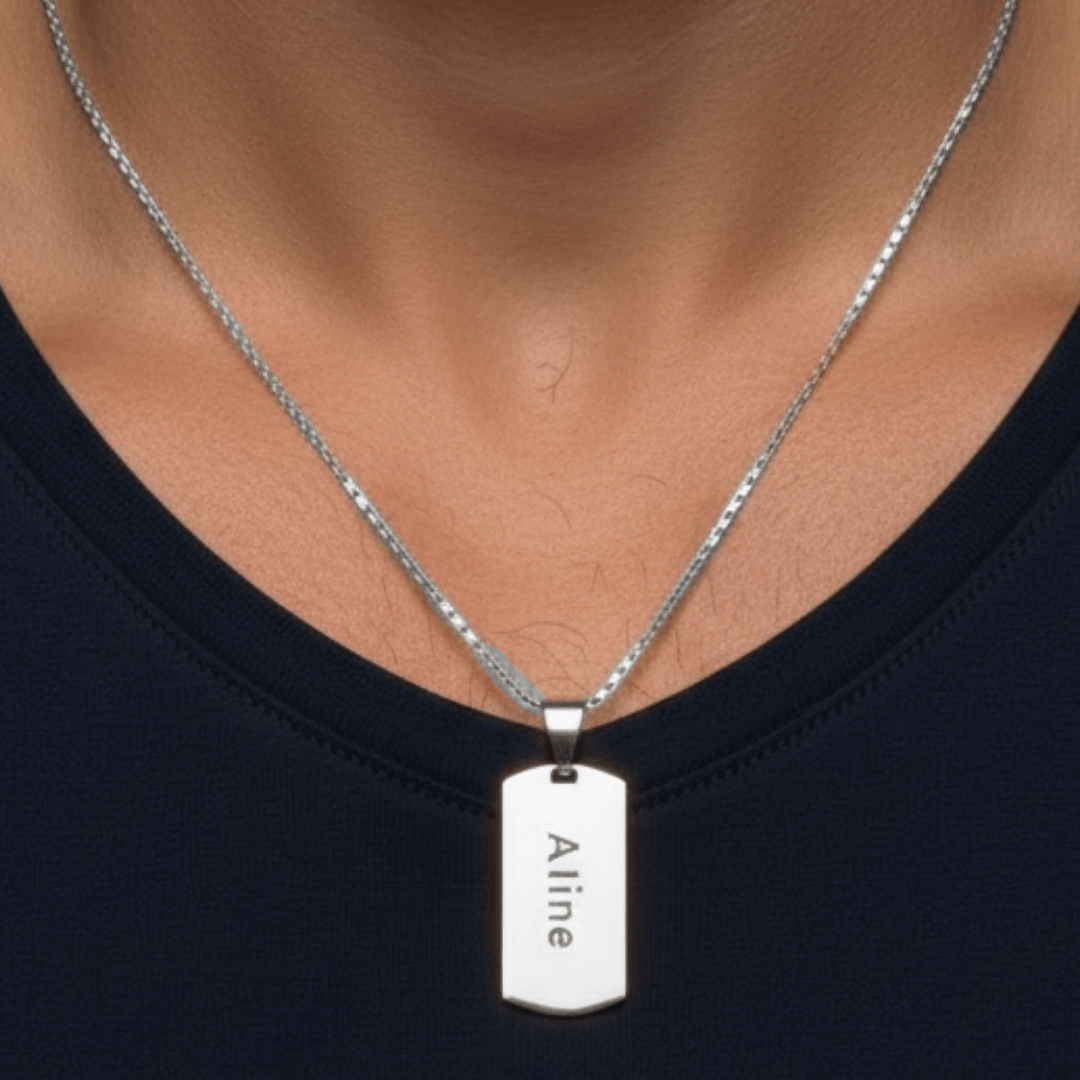 Pingente Placa Masculino - Imagem 2