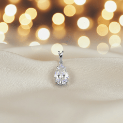 Pingente Gota Ponto de Luz com Zircônia – Banho Prata 950 e Banho Ouro 18k ✨💎 - Imagem 2