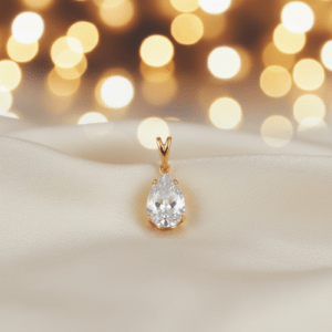 Pingente Gota Ponto de Luz com Zircônia – Banho Prata 950 e Banho Ouro 18k ✨💎